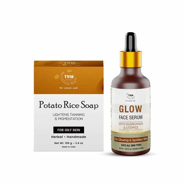 Tnw The Natural Wash Skincare Combo With Glow Face Serum & Potato Rice Soap