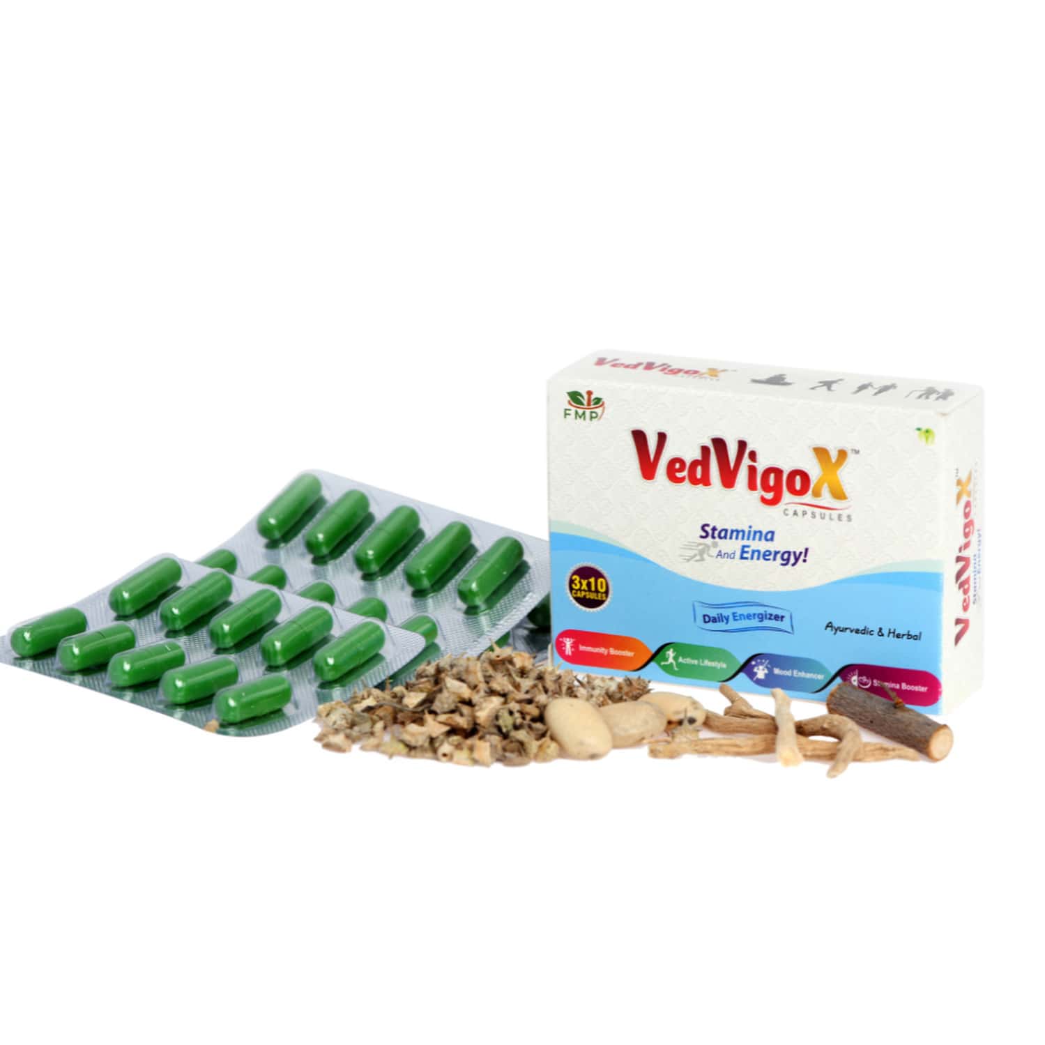 Fine Morning Pharma Vedvigox Ayurvedic Immunity Booster Capsules - 30 Capsules