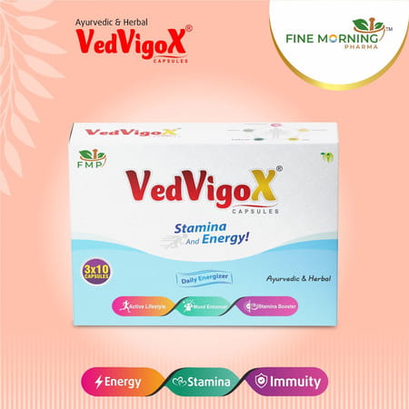 Fine Morning Pharma Vedvigox Ayurvedic Immunity Booster Capsules - 30 Capsules