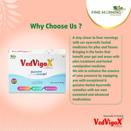 Fine Morning Pharma Vedvigox Ayurvedic Immunity Booster Capsules - 30 Capsules