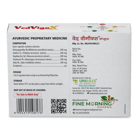 Fine Morning Pharma Vedvigox Ayurvedic Immunity Booster Capsules - 30 Capsules