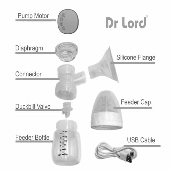 Dr Lord Handheld Portable Electic Breast Pump