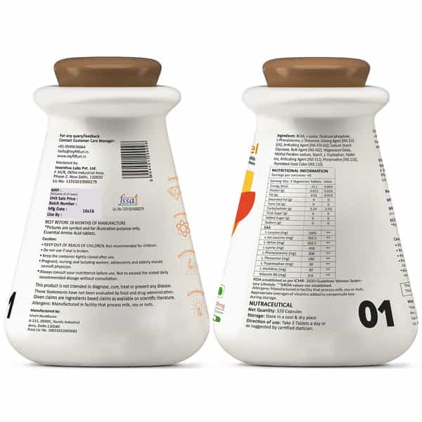 Myfitfuel Essential Amino Acids (3000 Mg) (120 Tablets) | All Essential Amino Acids
