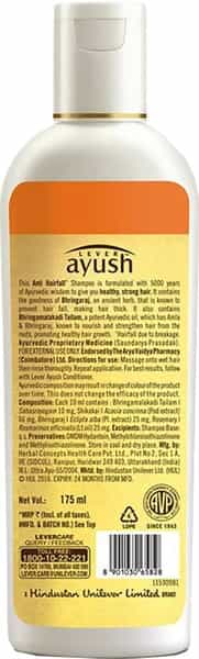 Lever Ayush Anti Hairfall Bhringaraj Shampoo-175Ml
