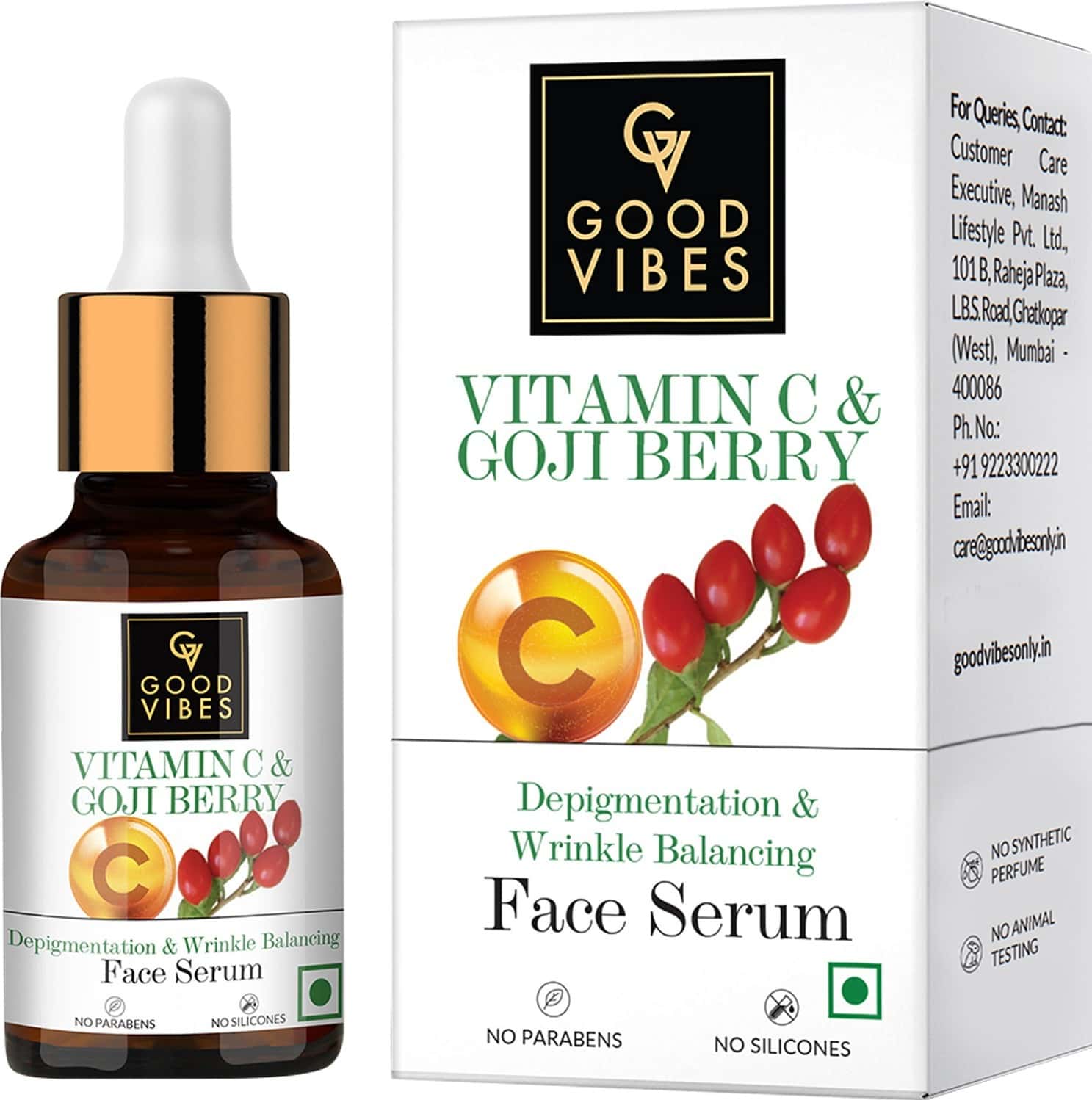 Buy GOOD VIBES PLUS VITAMIN C + GOJI BERRY FACE SERUM 10 ML Online