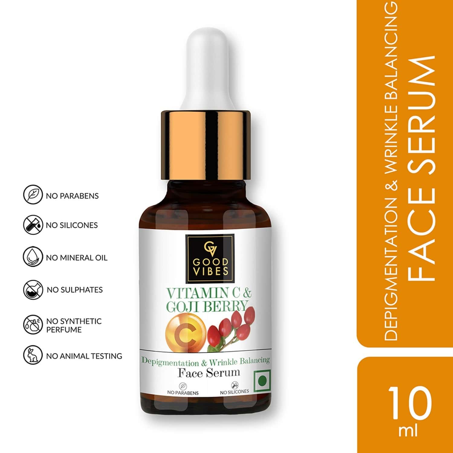 Buy GOOD VIBES PLUS VITAMIN C + GOJI BERRY FACE SERUM 10 ML Online