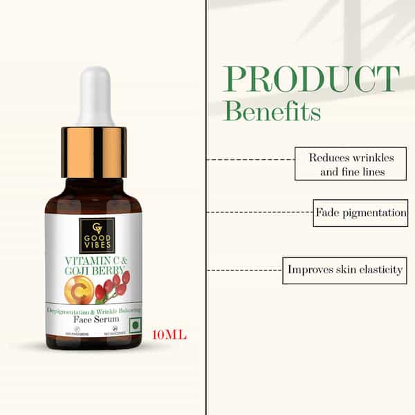 Good Vibes Plus - Vitamin C + Goji Berry Face Serum- 10 Ml