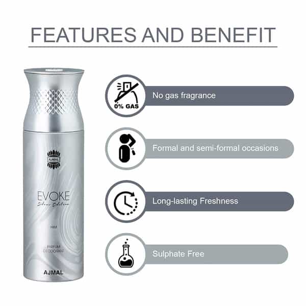 Maryaj Direction East Edp 100Ml For Men And Ajmal Evoke Silver Edition Him Deodorant 200Ml For Men
