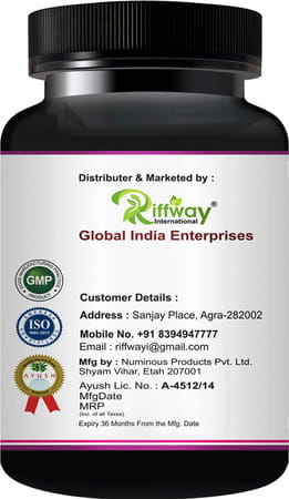 Riffway Papaya Leaf Herbal Capsules | Promotes Digestive Health - 30 No'S