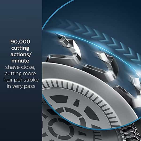 Philips Electric Shaver S5582/20 - 360-D Flexing Heads Integrated Pop-Up Trimmer Wet & Dry Shave