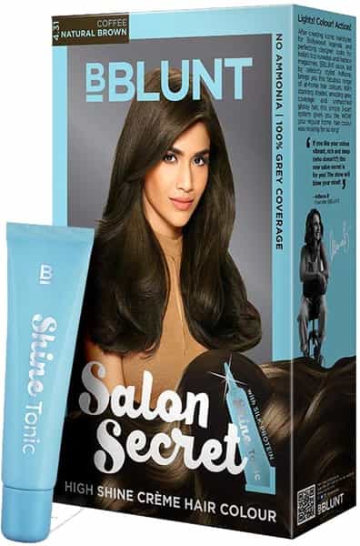 Bblunt Salon Secret High Shine Creme Hair Colour Coffee Natural Brown Kit 108Gm