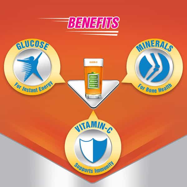 Glucon-D Tangy Orange Glucose Powder With Free Tiffin 450G Refill