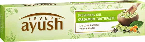 Lever Ayush Freshness Gel Cardamom Toothpaste 80 Gm