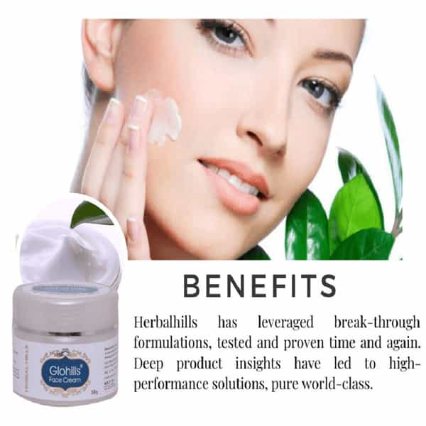 Herbal Hills Glohills Healthy Skin Face Cream 50G (Pack Of 5)