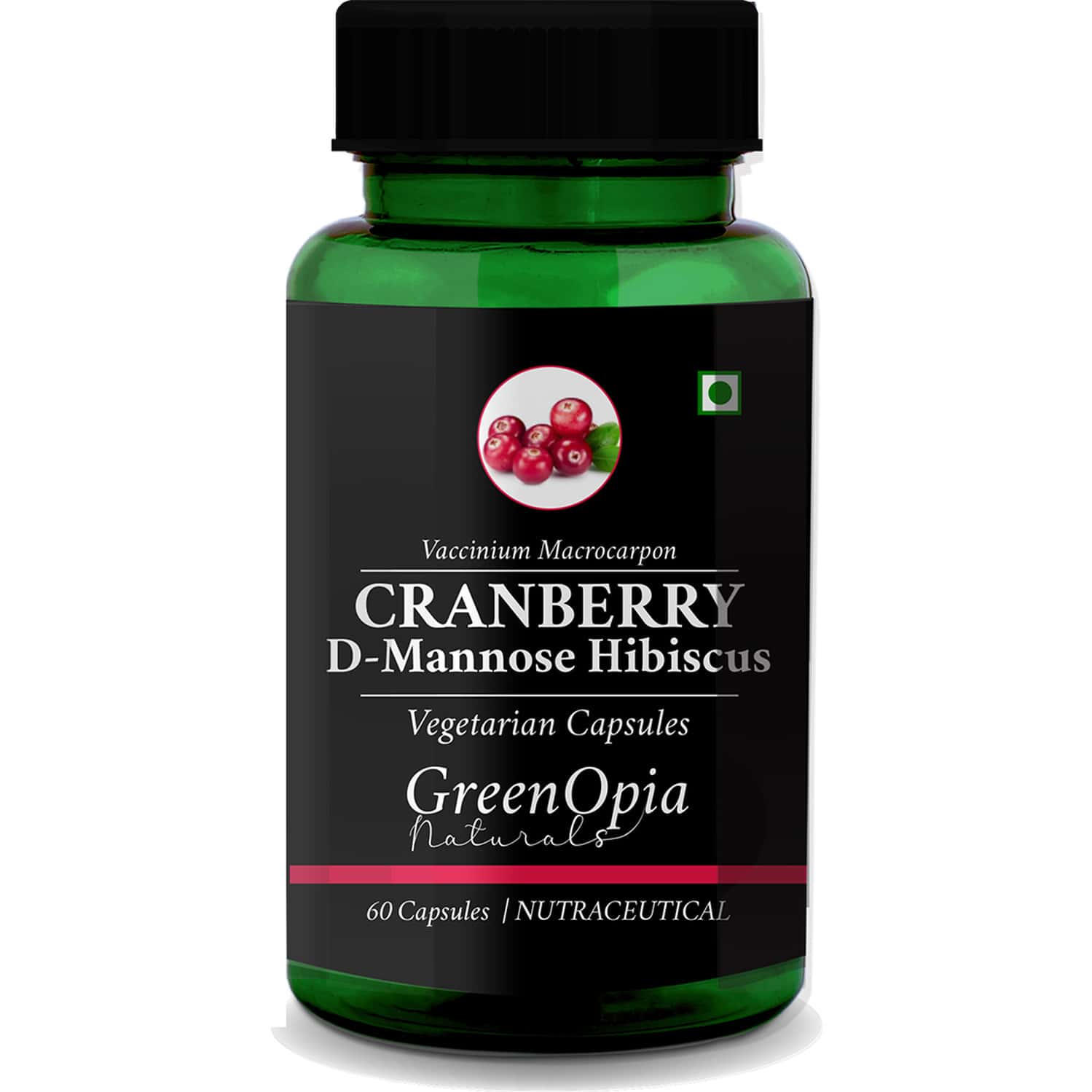 Greenopia Cranberry Capsules For Urinary Tract Health 60 Vegetarian Capsules