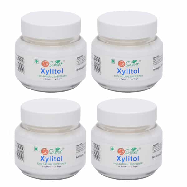 So Sweet Xylitol Sugar Free 100% Natural Sweetener For Diabetes 200Gm (Pack Of 4)