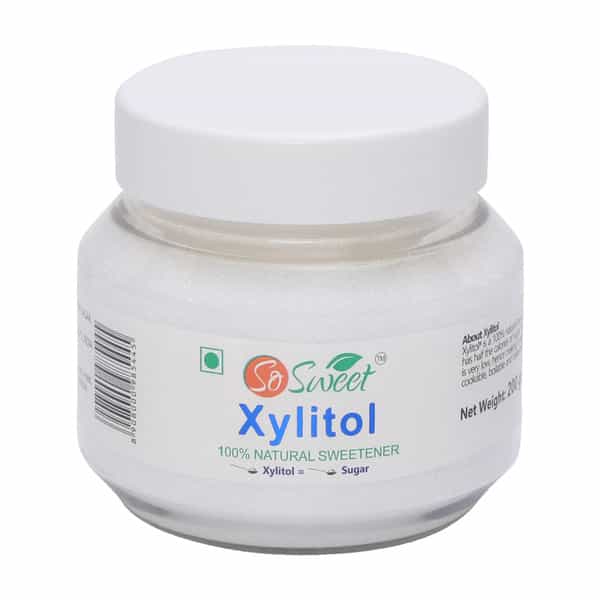 So Sweet Xylitol Sugar Free 100% Natural Sweetener For Diabetes 200Gm (Pack Of 4)