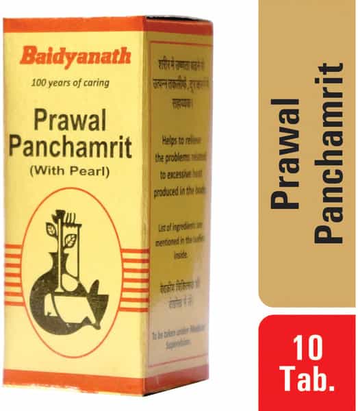 Baidyanath Asli Ayurved Prawal Panchamrita (M.y) 10 Tablets (Pack Of 2)