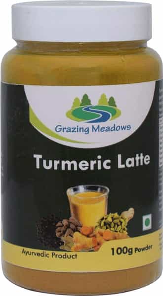 Grazing Meadows Turmeric Latte Golden Milk Powder Golden Haldi Milk Powder - 100 Gm (Pack Of 5)