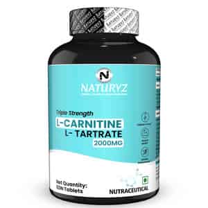 Naturyz Triple Strength L-carnitine L-tartrate 2000mg Fat Burner Weight Loss Supplement - 50 Tablets