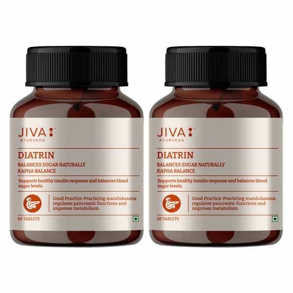 Jiva Diatrin Tablets 500Mg| Controls Blood Sugar | Diabeties Care Tablet - 60 Tablets (Pack Of 2)