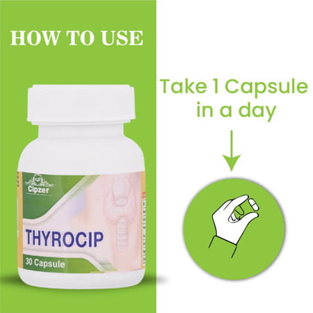 Cipzer Thyrocip 30 Capsules Supports Thyroid Health | Helps Manage Hyperthyroidism & Weight Balance