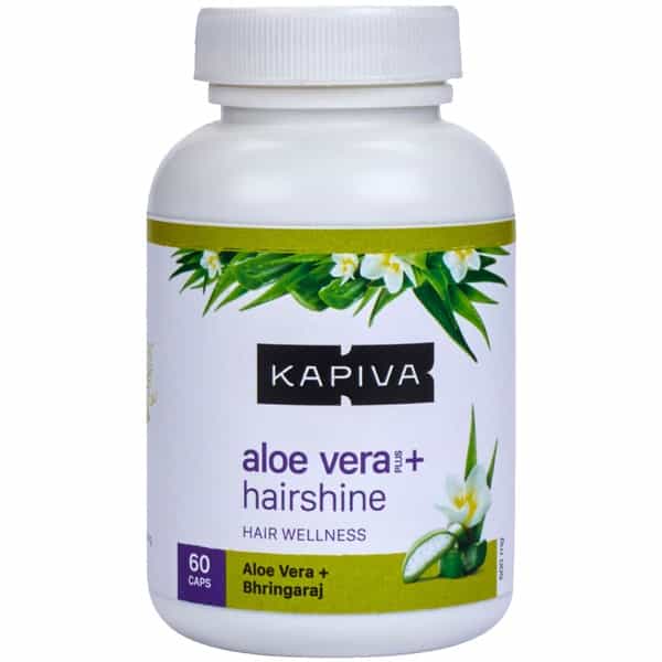 Kapiva Aloevera + Hairshine Capsules -Hair Wellness | 60 Capsules