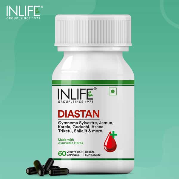 Inlife Diastan Ayurvedic Herbal Supplement For Men & Women - 60 Vegetarian Capsules