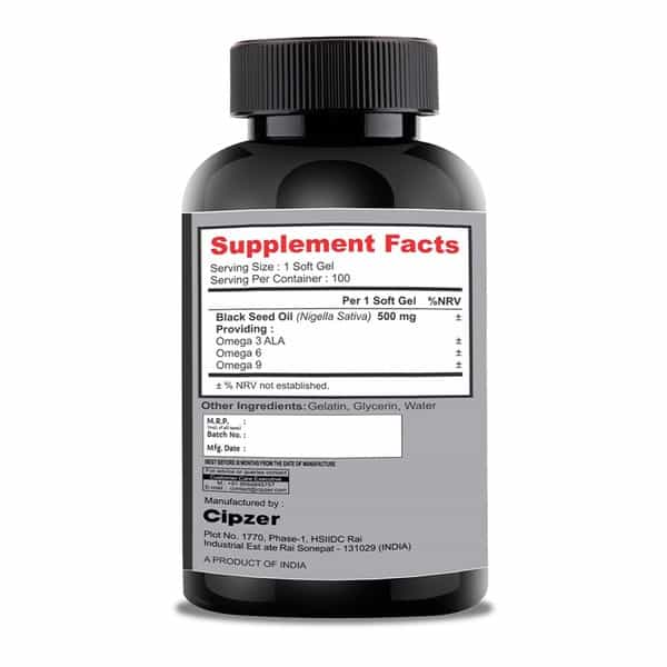 Cipzer Kalonji Softgel Capsule 60