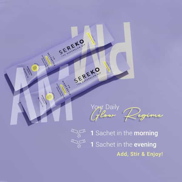 Sereko Vitamin C Collagen Powder For Booster Glowing &Brightening Skin With Antioxidant 30 X 4 G