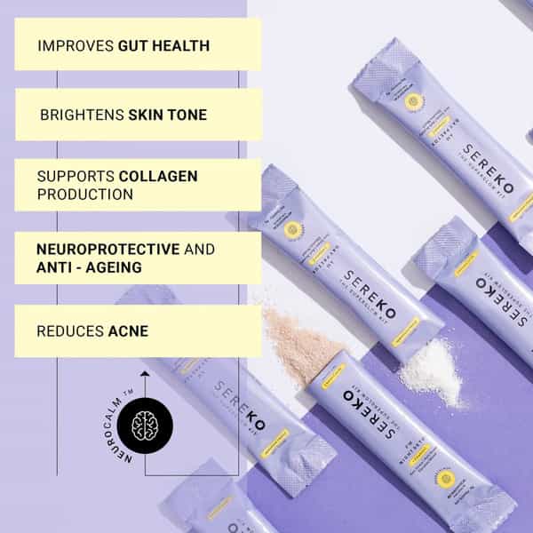 Sereko Vitamin C Collagen Powder For Booster Glowing &Brightening Skin With Antioxidant 30 X 4 G