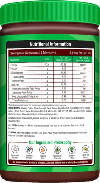 Nourishvitals Classic Peanut Butter With Roasted Peanuts & Almonds Classic Roast 750 G