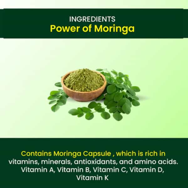 Cipzer Moringa Oleifera 60 Capsules | Supports Vigour| Vitality & Stamina For Energy
