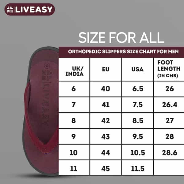 Liveasy Essentials Women's Diabetic & Orthopedic Slippers - Red - Size Uk 5 / Us 8