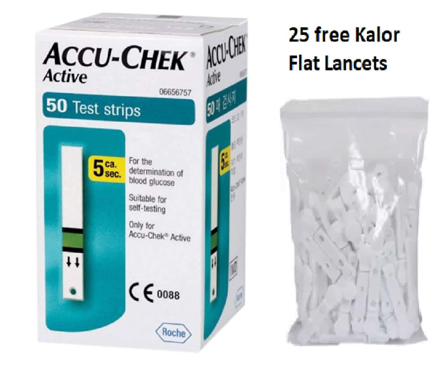 Accu-Chek Active 50 Test Strips | With Softlix 25 Lancets