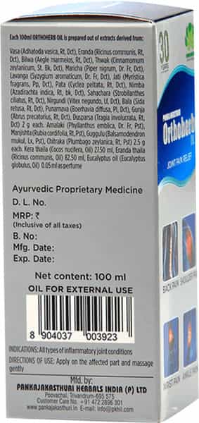 Pankajakasthuri Orthoherb Oil 100 Ml