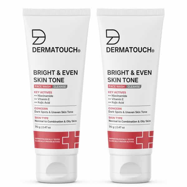 Dermatouch Bright & Even Skin Tone Face Wash|Cleanse 70G (Pack Of 2)
