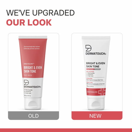 Dermatouch Bright & Even Skin Tone Face Wash|Cleanse 70g (Pack Of 2)