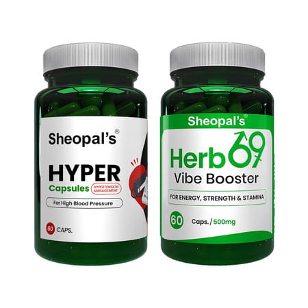 Sheopal'S Hyper For Hypertension And Herb 69 Booster For Stamina Strength & Performance 60+60 Caps