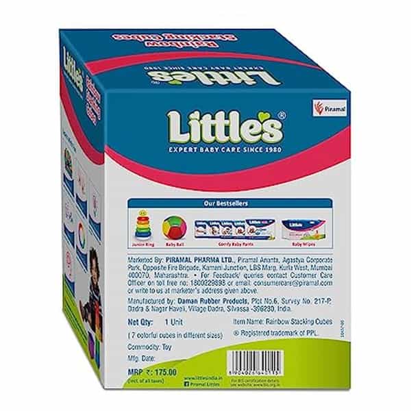 Little's Rainbow Stacking Cubes (Multicolor) - Pack Of 4