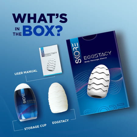 Skore Eggstacy -Non-Powered Sleeve Massager For Men