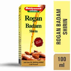 Baidyanath Asli Ayurved Rogan Badam Shirin 100 Ml | Natural & Pure Almond Oil