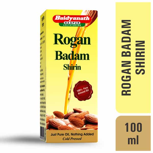 Baidyanath Asli Ayurved Rogan Badam Shirin 100 Ml | Natural & Pure Almond Oil