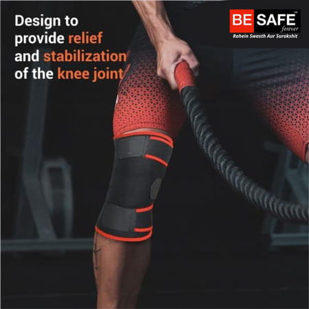 Besafe Forever Adjustable Knee Support Wrap Universal Size | Black