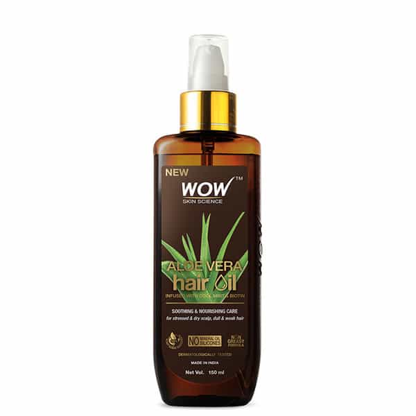 Wow Skin Science Aloe Vera Hair Oil For Dry | Damaged And Frizzy Hair - 150Ml