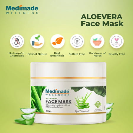 Medimade Aloevera Face Mask - 250 Gm X 2 ( Pack Of 2 )