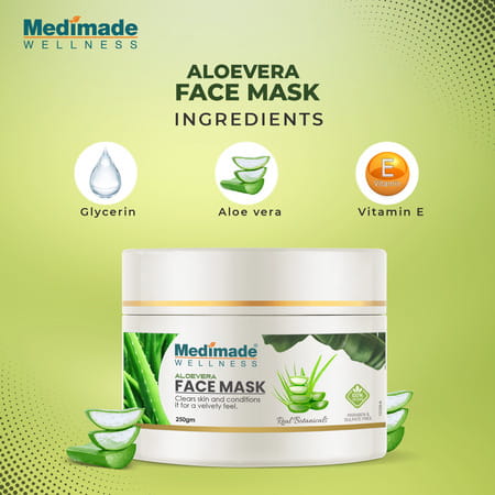 Medimade Aloevera Face Mask - 250 Gm X 2 ( Pack Of 2 )