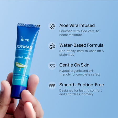 Formen Joymax Pocket Lube 20 Ml, Water-Based Natural Intimate Massage Gel With Aloe Vera Pocket Size