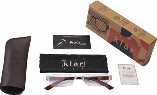Klar Eye Rectangle Rimless Power Reading Glasses Men And Women Powers +1 To +3.50+3.0 Power Blue