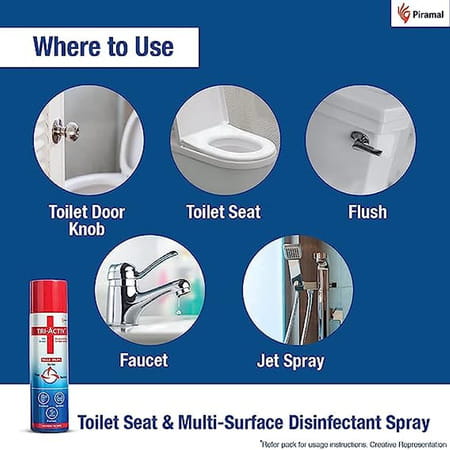 Tri-Activ 70% Alcohol Based Disinfectant Spray For Multi-Surfaces - 100 Ml (Pack Of 8)